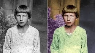 Timelapse of the Colorization and Restoration of a Damaged Photo