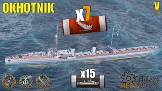 Okhotnik 7 Kills & 125k Damage | World of Warships Gameplay