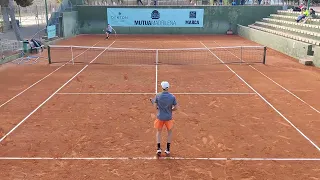 El ojo de halcón en las semifinales Mutua Madrid Open entre Pablo Pérez y Juan Nicolás. #tenis