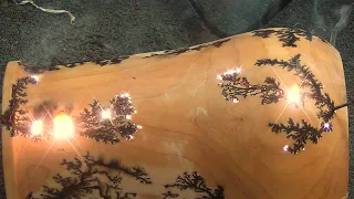 Woodturning Maple Lightning Vase with a Surprise