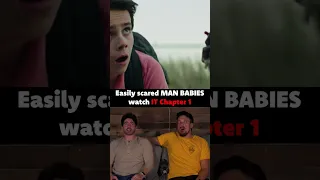 Easily scared men FREAK OUT watching "IT CHAPTER 1"