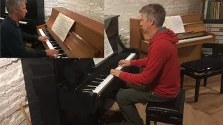 Bach 2 Part Invention No 4 in D minor for 2 pianos (additional piano part by Simon Peberdy)