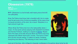 Movie Review: Obsession (1976)