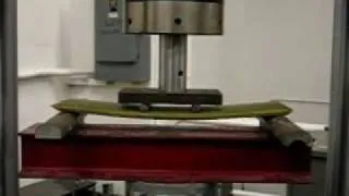 Breaking a carbon fiber test sample