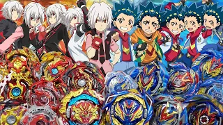 EVOLUTION MATCH! | All Valkyries VS All Spriggans FULL GENERATION Valt VS Shu | Beyblade Burst DB