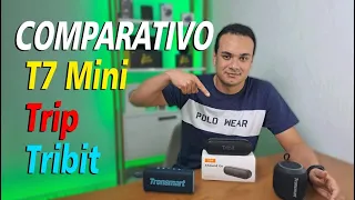 COMPARATIVO CAIXAS DE SOM COMPACTAS - Tribit XSound Go, Tronsmart T7 Mini e Tronsmart Trip