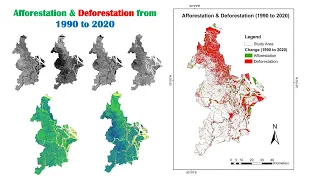 Deforestation & Afforestation Map from 1990 to 2020 Using ArcGIS