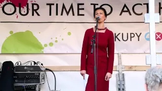 Blockupy: Kundgebung auf dem Römerberg mit Sahra Wagenknecht