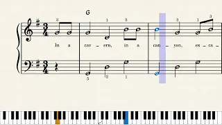 Clementine (Oh, My Darling) - Easy Piano Sheet Music with Letters