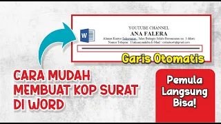 Cara Membuat Kop Surat dalam Microsoft Word ( letterhead )