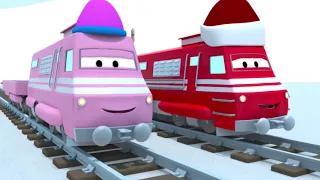 Troy le Train -  Le train sous-marin - La Ville des Voitures 🚓 🚒 Dessin animé Trains