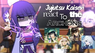 Jujutsu Kaisen React To Genshin Impact(Archons) ||Part 1/2||