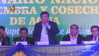 GOBERNADOR NELSON CHUI INAUGURA SEMINARIO NACIONAL DE SIEMBRA Y COSECHA DE AGUA