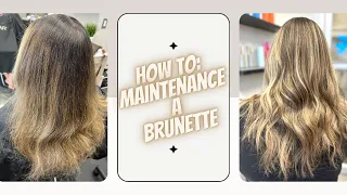 HOW TO MAINTENANCE A BLONDE WITH NATURAL DARK BRUNETTE HAIR