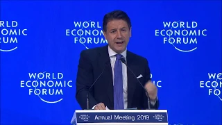 [WEF] Italian Prime Minister Giuseppe Conte speaks at World Economic Forum in Davos