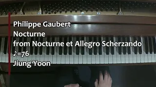 Piano Part- Gaubert, Nocturne from Nocturne et Allegro Scherzando for Flute and Piano(♪=76)