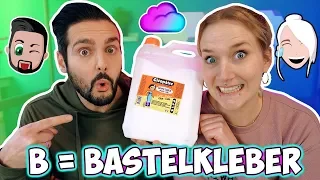 SCHLEIM IN ALPHABETISCHER REIHENFOLGE MACHEN CHALLENGE Kaan Vs  Nina! Wer macht richtigen Slime?