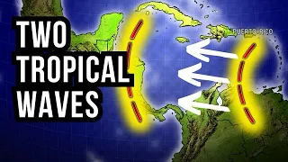 Two Tropical Waves in the Caribbean...