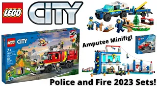 LEGO City Police & Fire 2023 Set Images! (Police Training Academy, Fire Command Truck + More!)