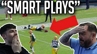 BRITISH FATHER AND SON REACTS! Smartest Plays In Football History!