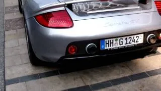 Porsche Carrera GT start up + hard acceleration