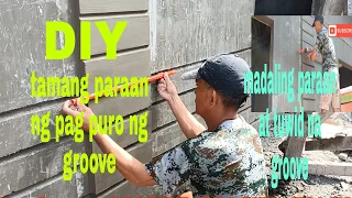 DIY paano mag groove NG palitada DIY GROOVE DESIGN // DIY PAANO MAGPURO NG GROOVE DESIGN NG DIRETSO