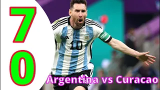Messi Hat Trick || Argentina vs Curacao 7-0  || Highlights and all Goals