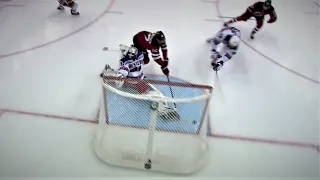 Tyce Thompson Bangs Home The Loose Puck In The Crease TO Make It 3-0 Devils