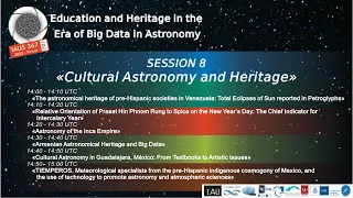 Session 8: Cultural Astronomy and Heritage.