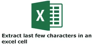 Extract last few characters in an Excel cell