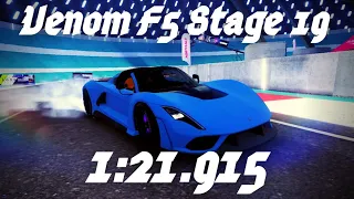 6⭐ (5078 Rank) - 1:21.915 | Hennessey Venom F5 Stage 19/Last Stage [ The Circuit ] - Asphalt 9