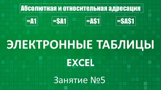 Электронные таблицы Excel :: Занятие №5 (Абсолютная и относительная адресация)