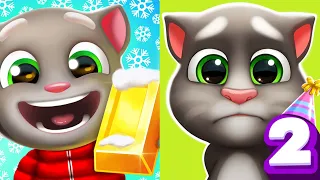 Talking Tom Gold Run VS My Talking Tom 2 🤯 Full HD  Side by Side Gameplay 😂 (Android & iOS)