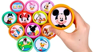 Sorpresas Divertidas de Mickey Mouse 🐭🌈 Abrimos botes Play Doh de colores