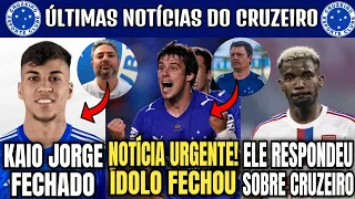 💣🔥 NOTÍCIA URGENTE NO CRUZEIRO :  ÍDOLOS VOLTANDO ! KAIO JORGE FECHADO E THIAGO MENDES RESPONDEU.