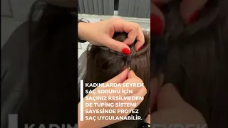 Protez saç tuping uygulaması- Leyla Pektaş #protezsaçbakımı #prosthetichair #protezsaç #sacbakimi