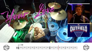 Drum Cover and Score | Your Love - The Outfield | Hugo Zerecero