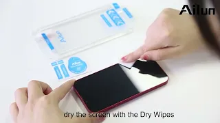 Ailun innovated [One Peel]screen protector installation frame on iPhone 14 Pro and 14 Pro Max series