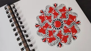 How to draw an attractive easy mandala | learn mandala grid by compass | step by step mandala