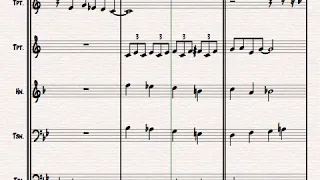 Basin Street Blues  - Sheet Music Score for Brass Quintet (The Chamberlain Brass)