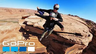 GoPro Awards: Hilarious Tandem BASE Jump Reaction