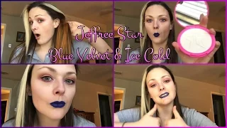 Unboxing & Swatch Jeffree Star Skin Frost Ice Cold & Blue Velvet Liquid Lip - Reviewing JS Cosmetics