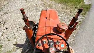 Tractor Massey Ferguson 135 Ebro va a buscar la plataforma para enganchar  | Parte 1