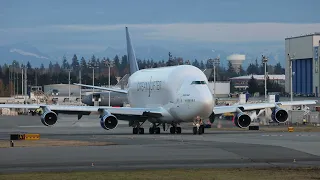Boeing 747-4 Dreamlifter Takeoff From PAE To NGO