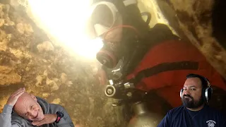 Divers React to Super Tight Cave Dive