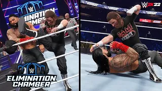 WWE Roman Reigns vs Sami Zayn | Elimination Chamber 2023 Prediction Highlights WWE 2K22