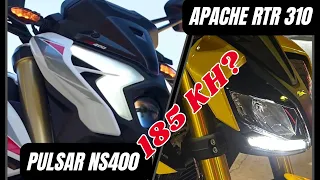 PULSAR NS400 | Razones para comprar y no comprar 🆚️ APACHE RTR 310 | precio | top speed