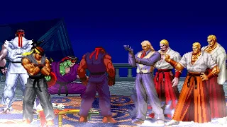 [KOF Mugen] Memorial | Ryu vs Geese [ 4vs4 ]