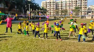 Cheer leading performance by Jr. Kg and Sr. Kg students