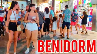 BENIDORM 🇪🇸 OLD TOWN NIGHT WALK AUGUST 2021 Cost Blanca SPAIN Walking Tour 4K